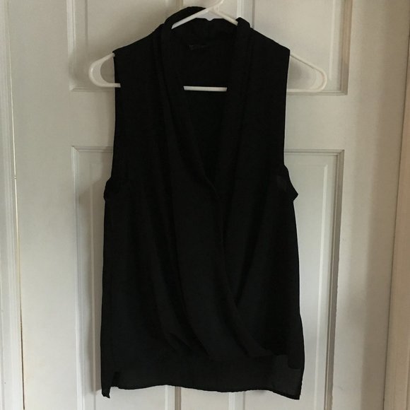 Topshop Tops - Topshop sleeveless drape blouse